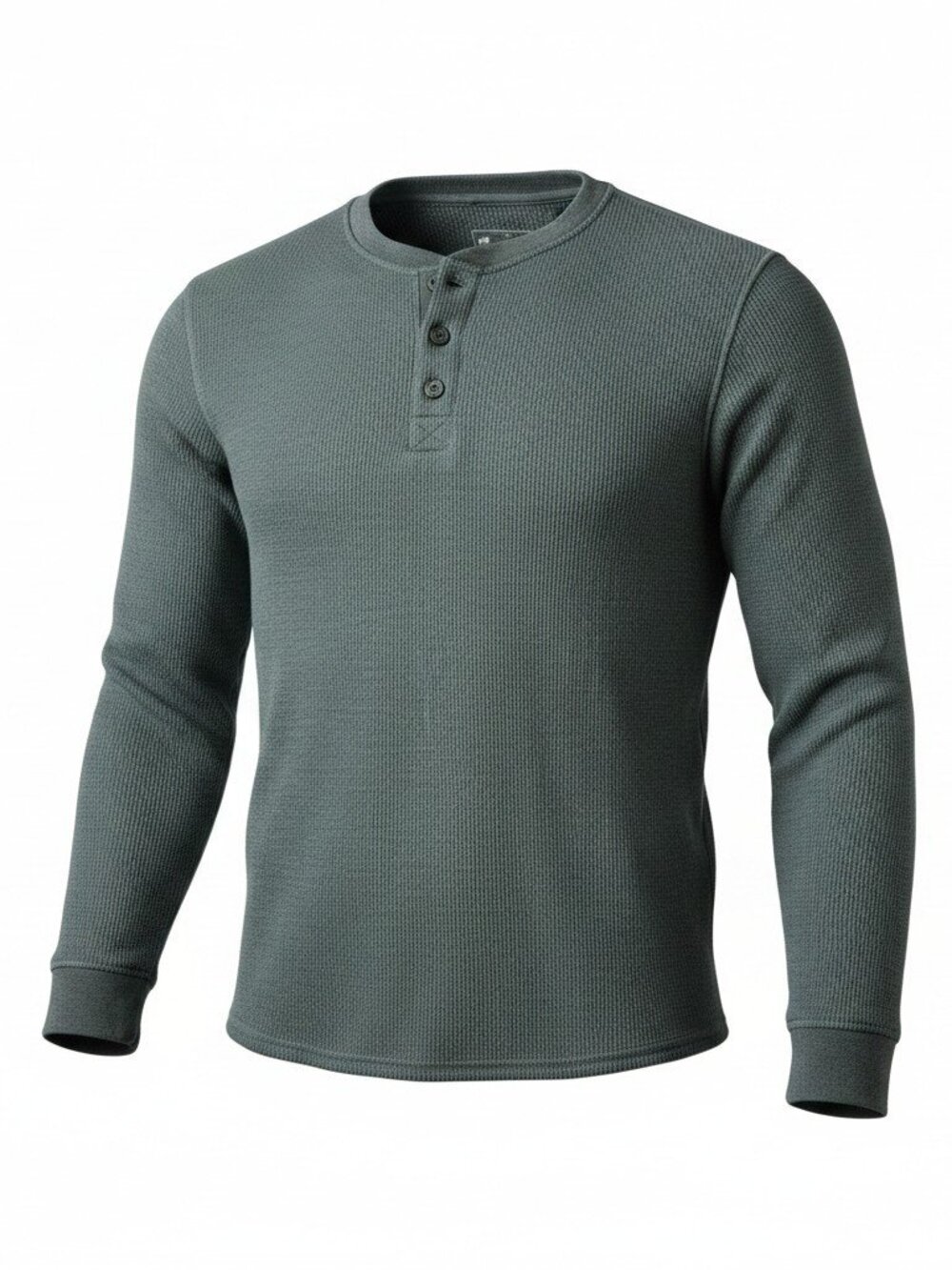 Olive Green Lined Henley Sweater XXL The BC Clothing Co.